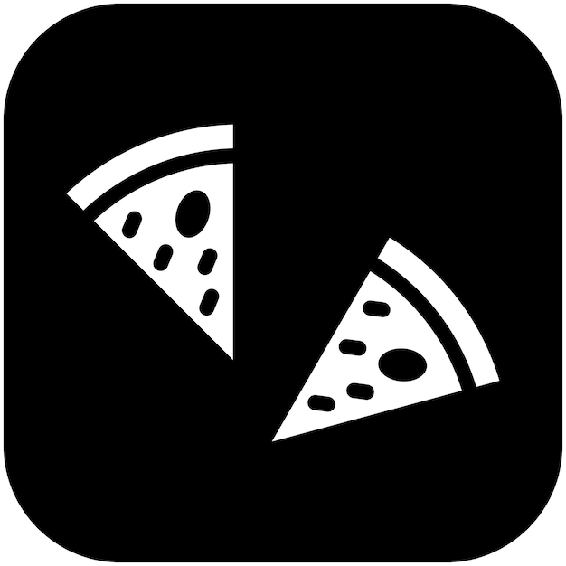 Ilustración vectorial del icono de la pizza del conjunto de iconos de Street Food