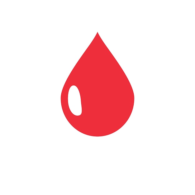 ilustración vectorial del icono de plantilla de gota de sangre roja