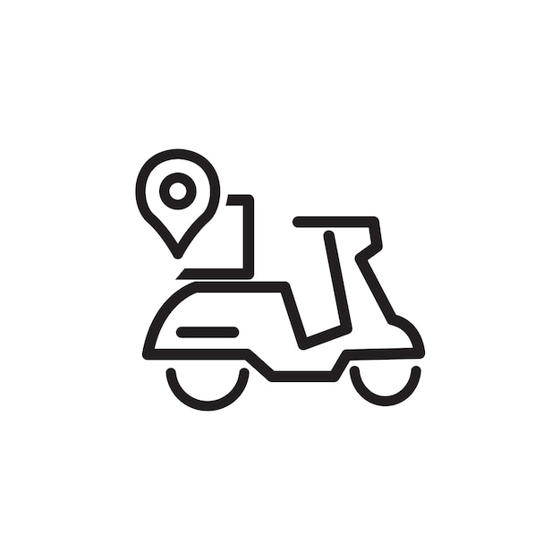 Ilustración vectorial del icono de la posición de entrega del mensajero