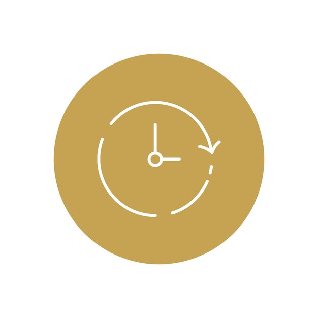 Ilustración vectorial Icono de reloj Icono redondo de color aislado sobre fondo blanco Perfecto para su idea creativa