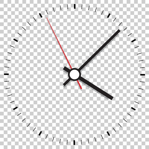 Ilustración vectorial del icono del reloj Reloj de oficina en fondo aislado