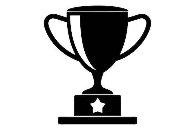 Ilustración vectorial del icono de la silueta del trofeo
