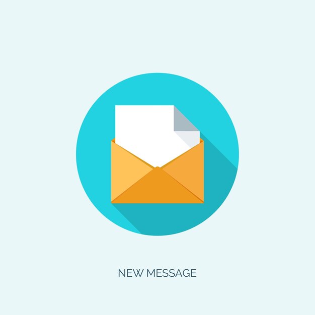 Ilustración vectorial Ícono de sobre Carta correo electrónico Comunicación de mensajes