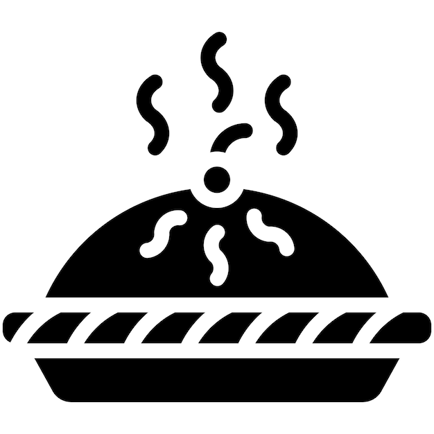 Ilustración vectorial del icono de la tarta de manzana del conjunto de iconos de Street Food