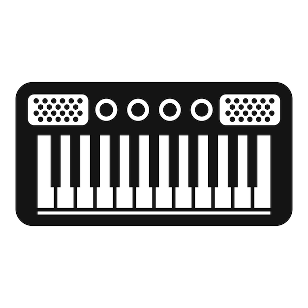 Ilustración vectorial del icono del teclado del sintetizador