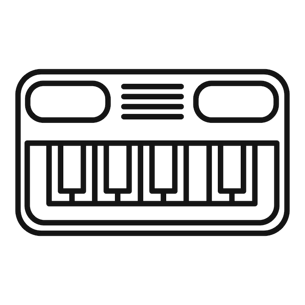 Ilustración vectorial de un icono de teclado de sintetizador