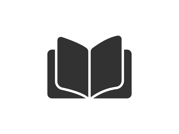 Ilustración vectorial de un icono de tema de biblioteca con libro