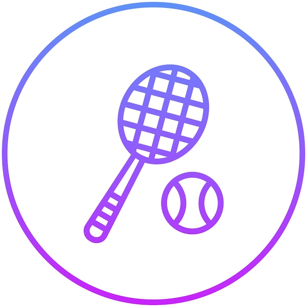 Ilustración vectorial del icono de tenis del conjunto de iconos de los Juegos Olímpicos