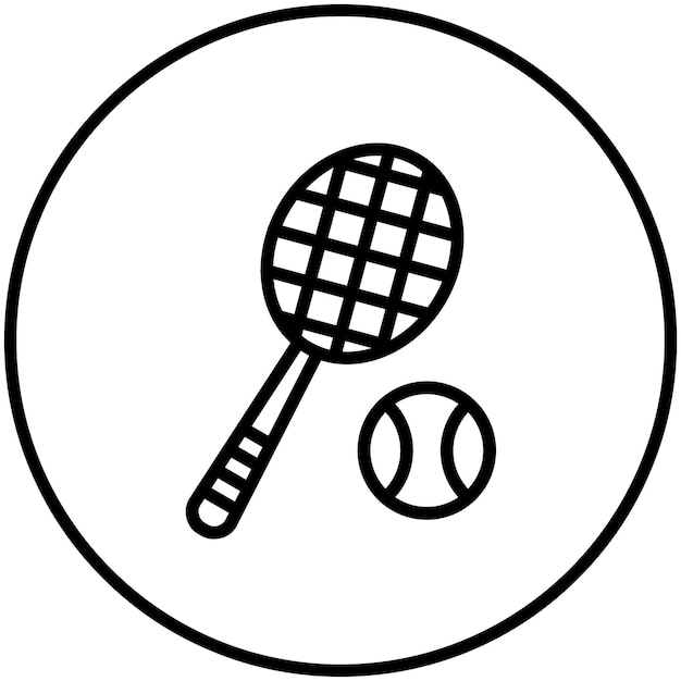 Ilustración vectorial del icono de tenis del conjunto de iconos de los Juegos Olímpicos
