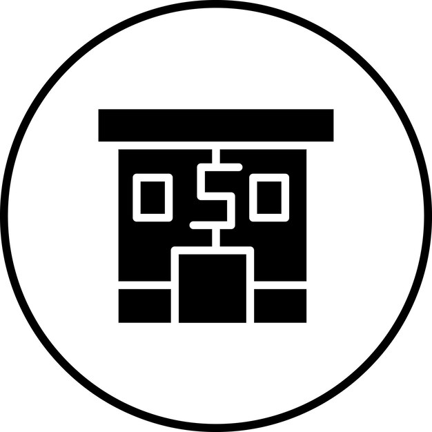 Ilustración vectorial del icono de la tienda del conjunto de iconos de negocios