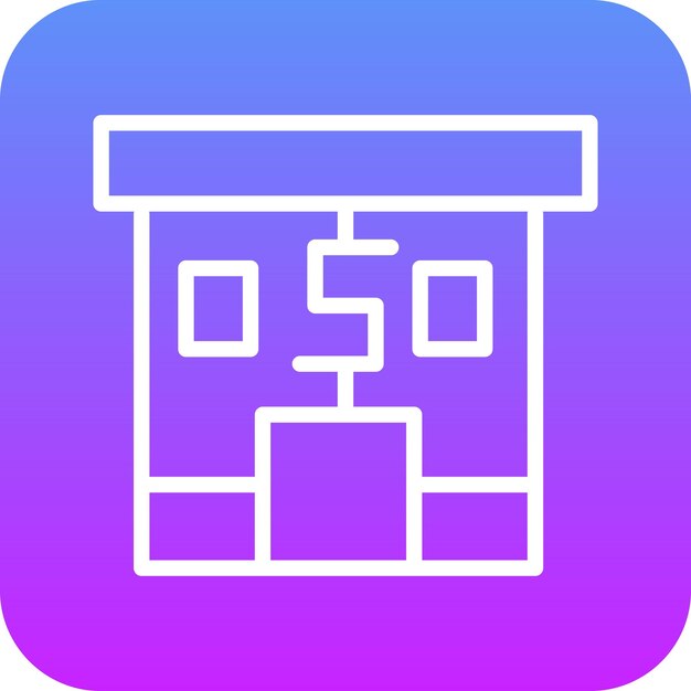 Ilustración vectorial del icono de la tienda del conjunto de iconos de negocios