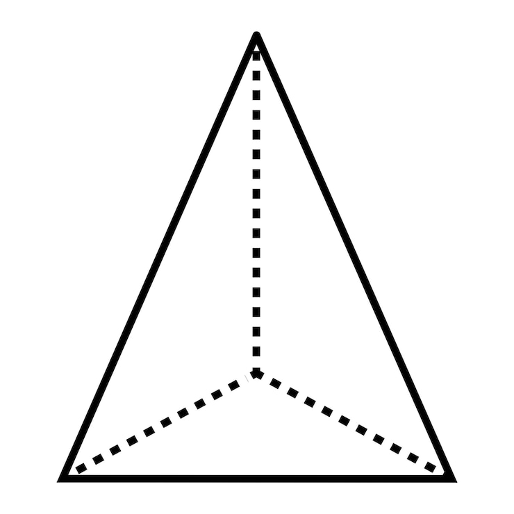 Vector ilustración vectorial del icono del triángulo de la pirámide diseño vectorial