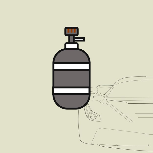 Ilustración vectorial del icono del vehículo