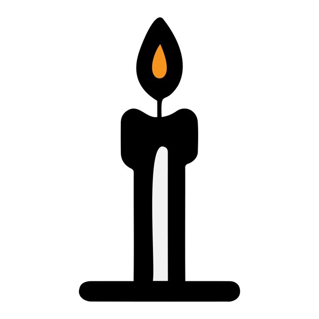 Ilustración vectorial del icono de la vela