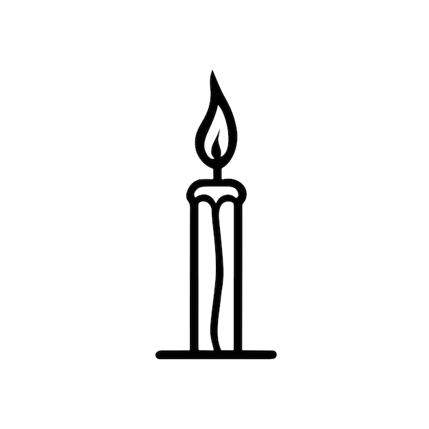 Ilustración vectorial del icono de las velas ardientes