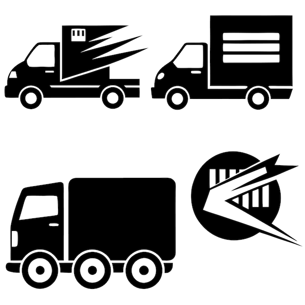 Ilustración vectorial del icono de la vía de entrega