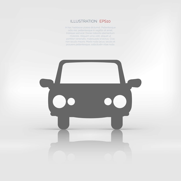 Ilustración vectorial del icono de la web del automóvil