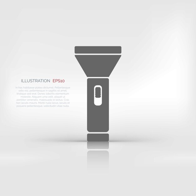 Ilustración vectorial del icono web de la linterna