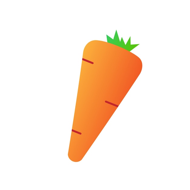 Ilustración vectorial del icono de la zanahoria