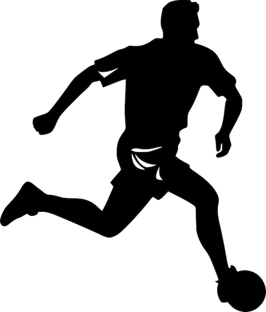 Ilustración vectorial de íconos aislados de fútbol en blanco y negro