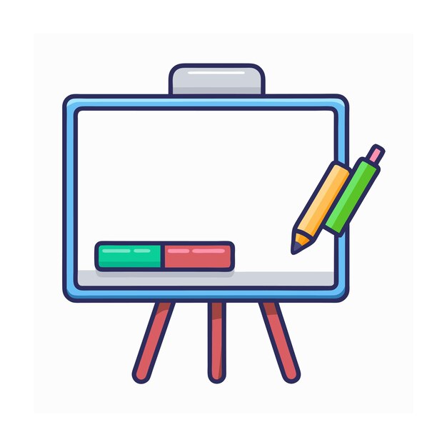 Ilustración vectorial de íconos de materiales para la educación
