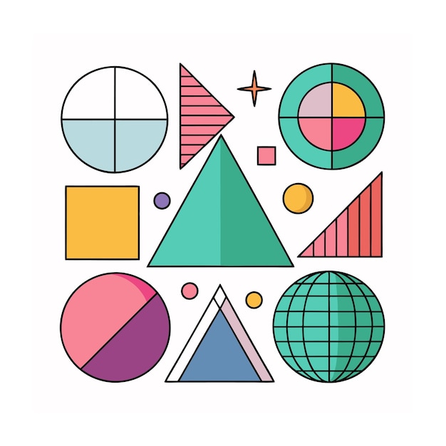 Ilustración vectorial de íconos de materiales para la educación