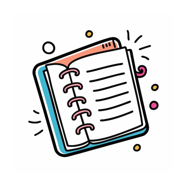 Ilustración vectorial de íconos de materiales para la educación