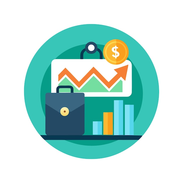 Ilustración vectorial de íconos de negocios y finanzas