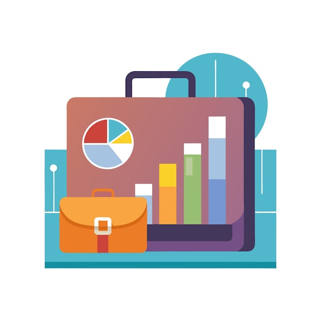 Ilustración vectorial de íconos de negocios y finanzas
