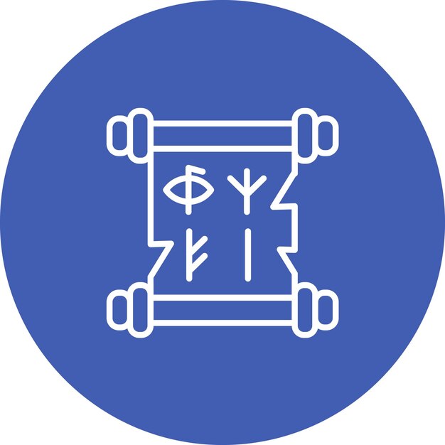 Ilustración vectorial de iconos de runas de un conjunto de iconos medievales