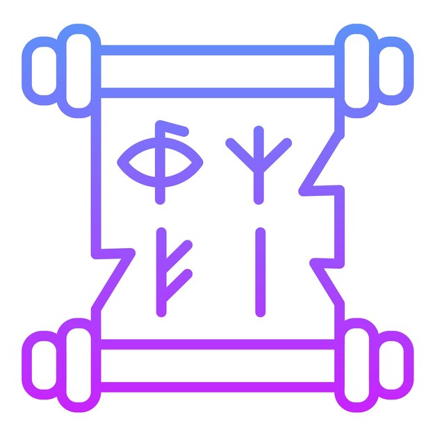 Ilustración vectorial de iconos de runas de un conjunto de iconos medievales