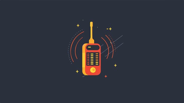 Ilustración vectorial de íconos de walkie-talkie modernos para diseños de comunicación