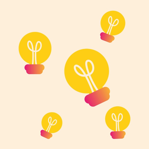 Ilustración vectorial de la idea de la bombilla