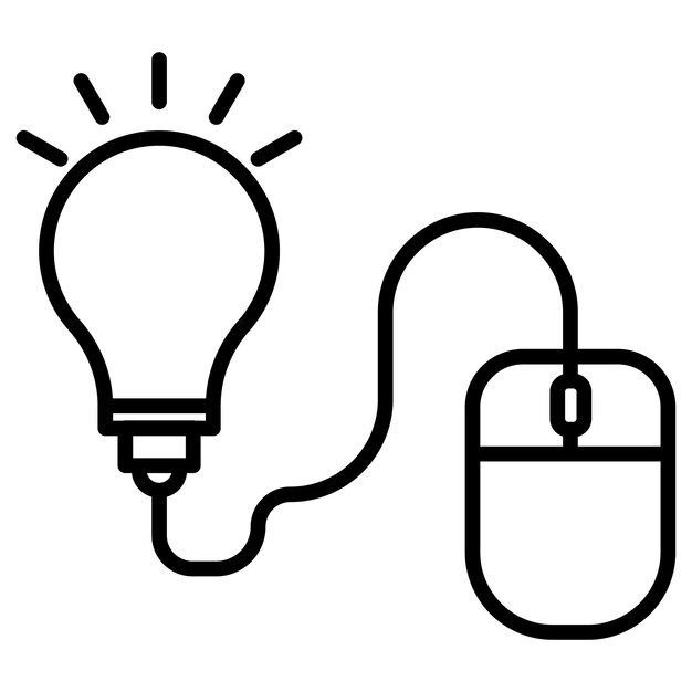 Ilustración vectorial de la idea del ratón