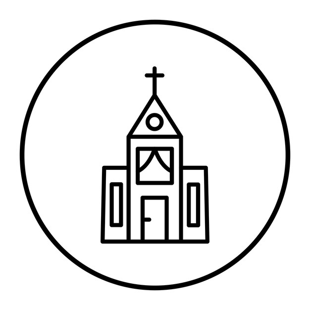 Ilustración vectorial de la iglesia
