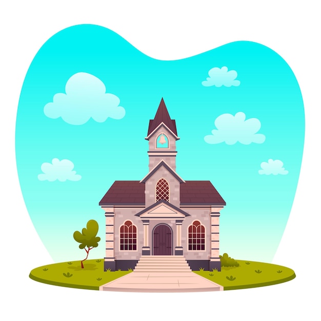 Ilustración vectorial de la iglesia