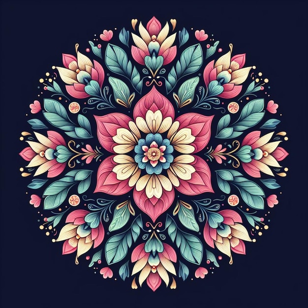 Ilustración vectorial de impresión floral