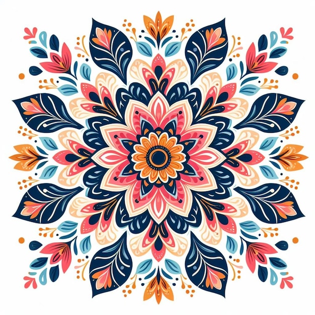 Ilustración vectorial de impresión floral