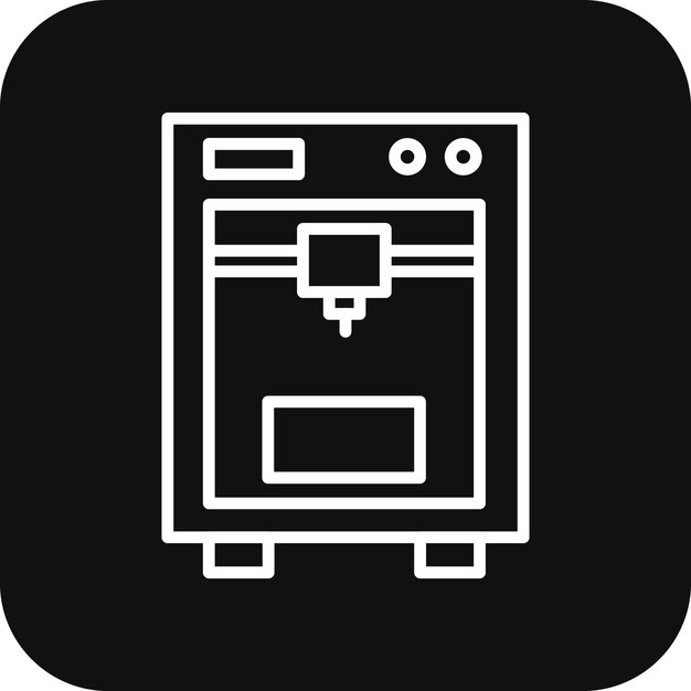 Ilustración vectorial de la impresora 3D