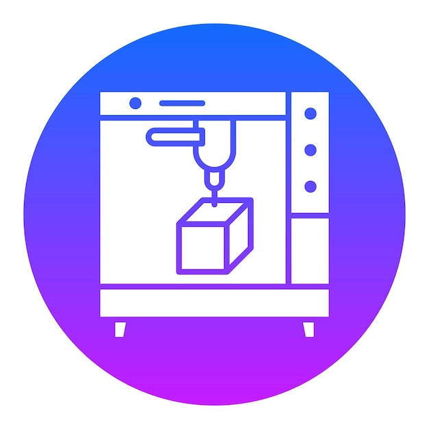 Ilustración vectorial de la impresora 3D