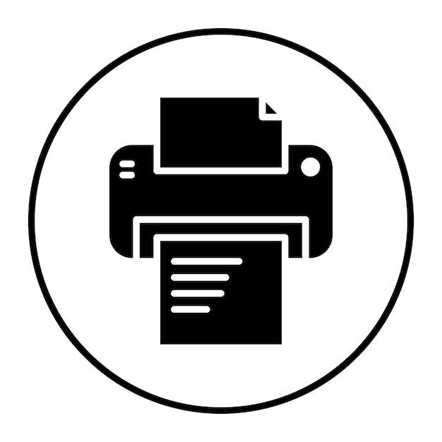Ilustración vectorial de la impresora