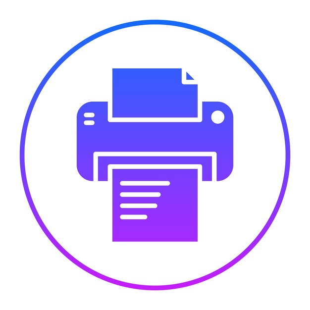 Ilustración vectorial de la impresora
