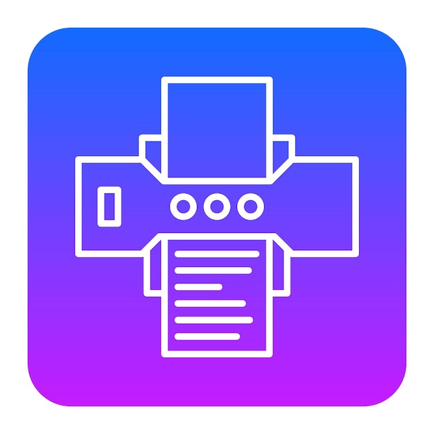 Ilustración vectorial de la impresora