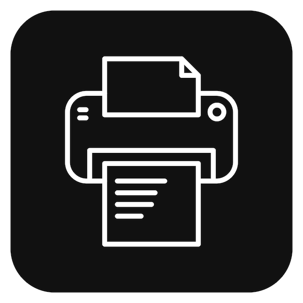 Ilustración vectorial de la impresora