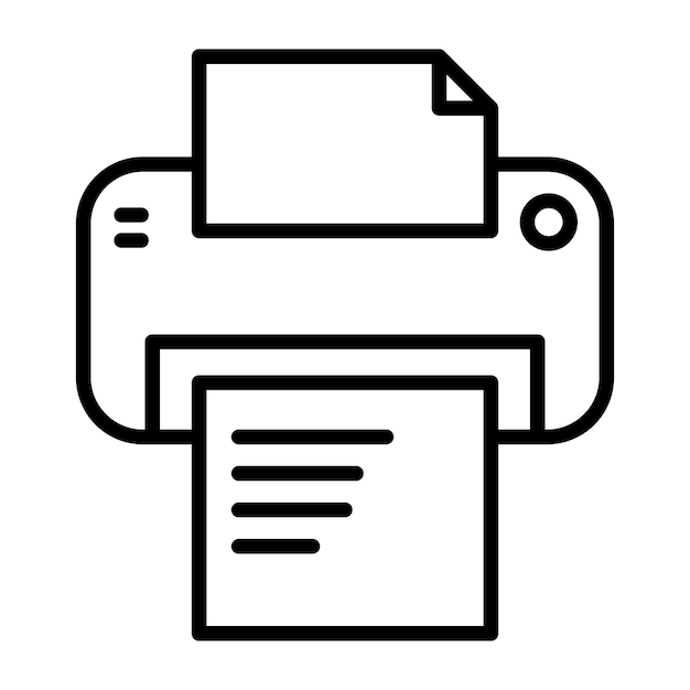 Ilustración vectorial de la impresora