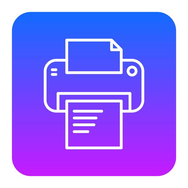 Ilustración vectorial de la impresora