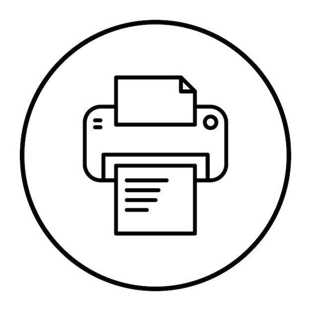 Ilustración vectorial de la impresora