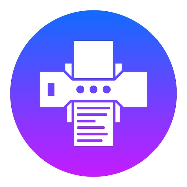 Ilustración vectorial de la impresora