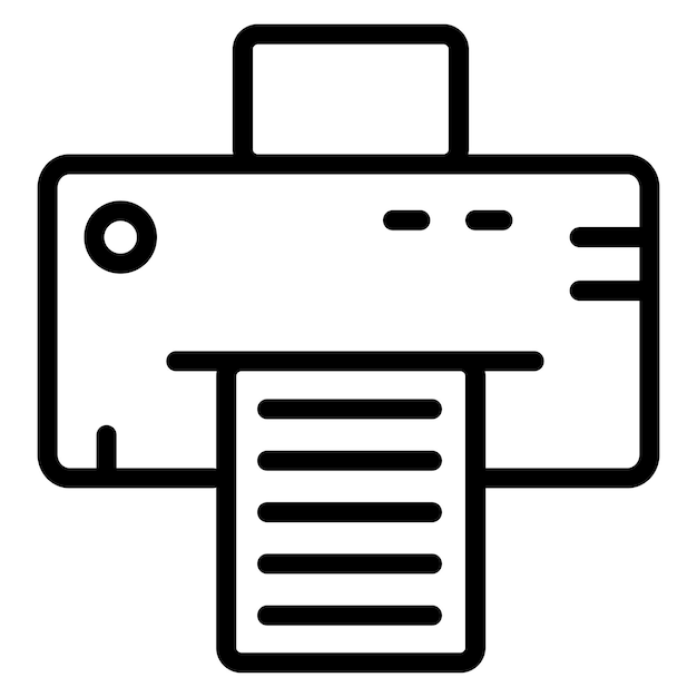 Ilustración vectorial de la impresora