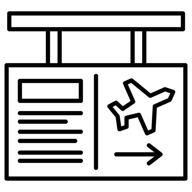 Ilustración vectorial de la información de vuelo